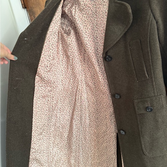 J. Crew Women's Dark Green Wool Coat - Picture 3 of 6